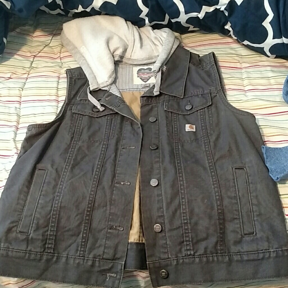 Carhartt vest with hood